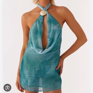 Pepper mayo oceans away deep cowl mini dress